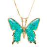 Gold Plated 925 Sterling Silver Butterfly Necklace Handcrafted Pendant - NanoStyle Jewelry