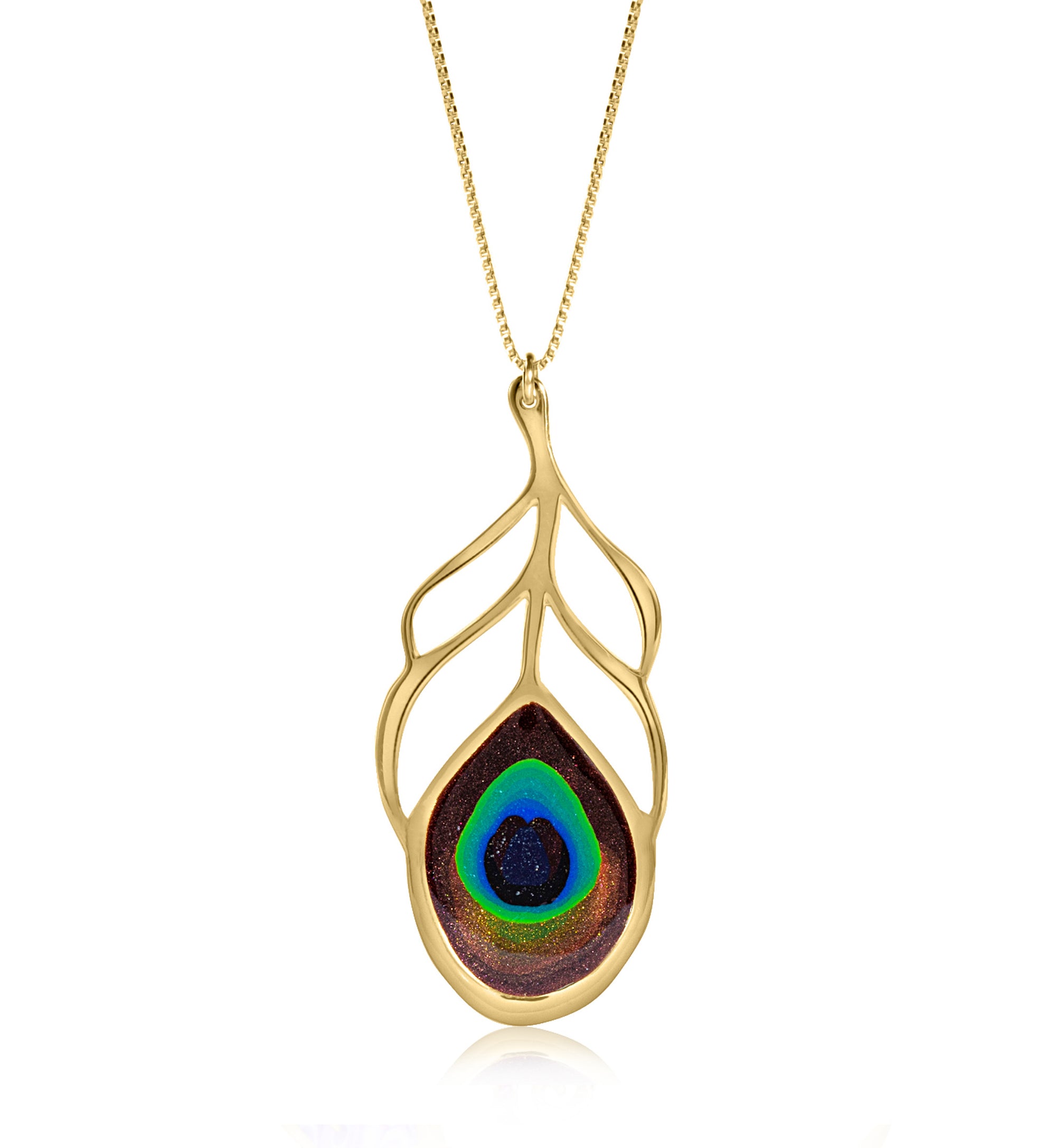 Peacock pendant multi stone indo western pendant necklace set at ₹1950 |  Azilaa