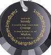 Serenity Prayer Necklace Inspirational Pendant Inscribed in 24k Gold