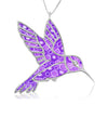 925 Sterling Silver Hummingbird Necklace Handcrafted Pendant