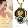 24k gold inscribed I Love You necklace romantic anniversary gift for her Nano Jewelry