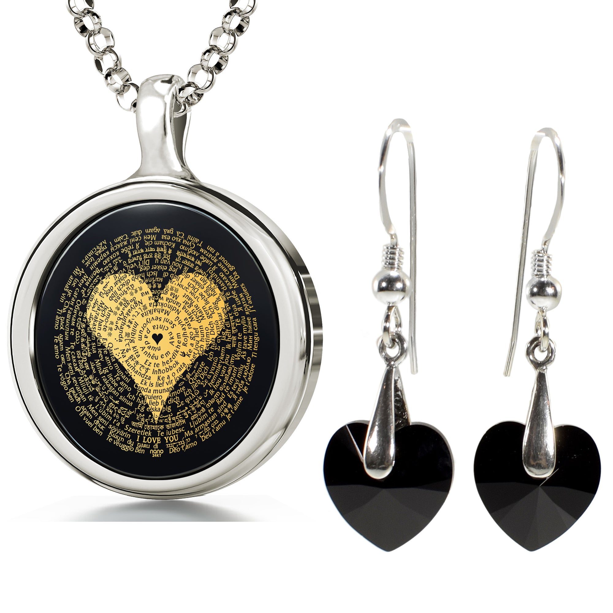 NEXT CREATION I Love You 100 Different Languages Pendant Gift Silver & gold  2 pack combo Alloy Price in India - Buy NEXT CREATION I Love You 100 Different  Languages Pendant Gift
